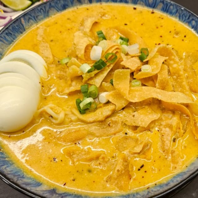 N11 Burmese Coconut Noodle Soup (Ohn Nok Khauk Swe).