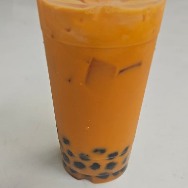 Thai Iced Tea with Boba.